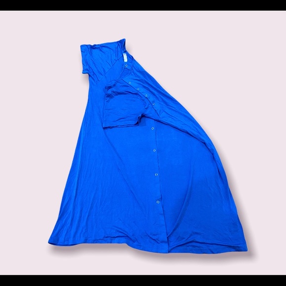 NWOT Maternity Delivery Dress in Blue - Picture 2 of 2